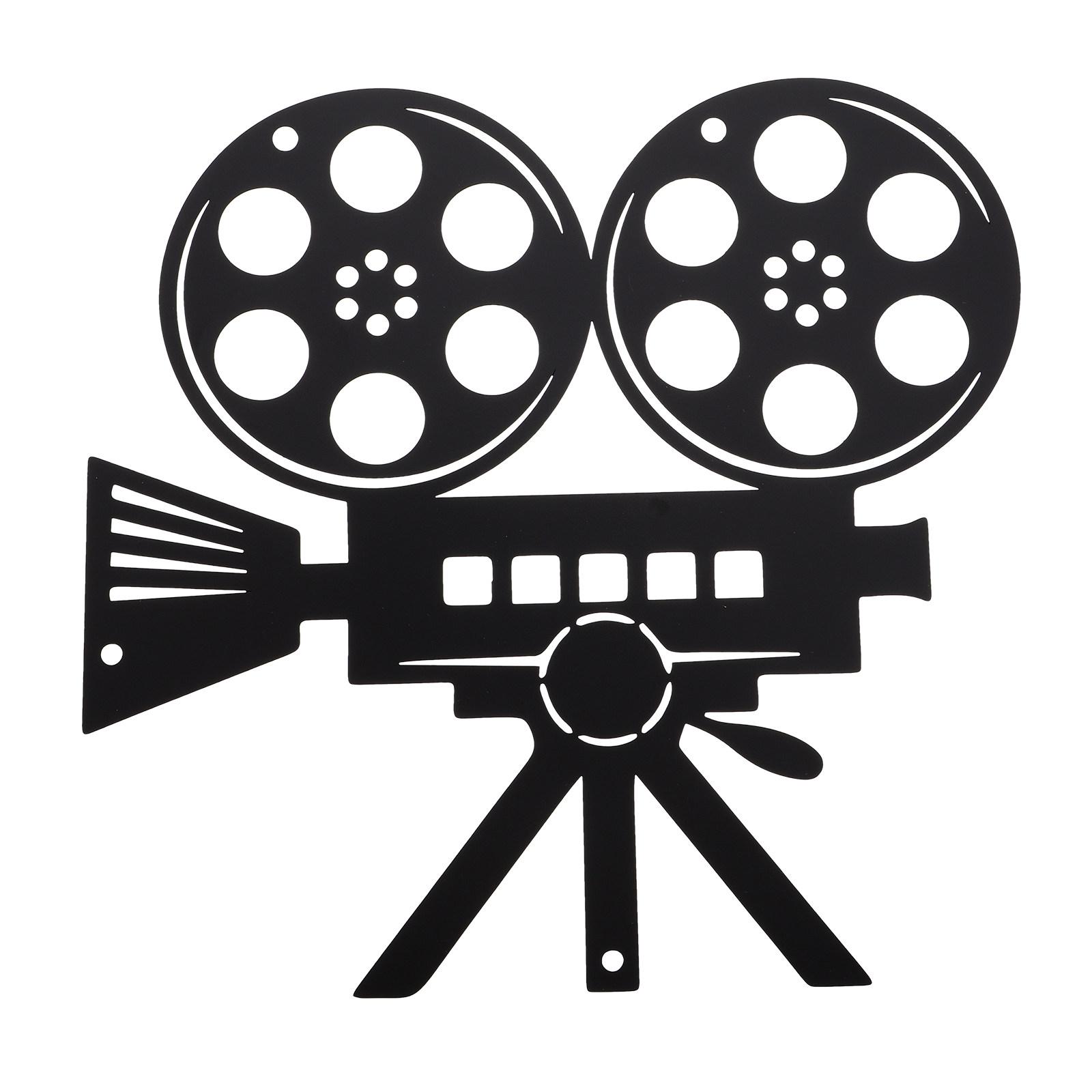 Retro Film Reel Metal Wall Sign Vintage Cinema Decor for Movie Room Decor Movie Theme Party Decoration Film Strip 23X17.5X0.3CM
