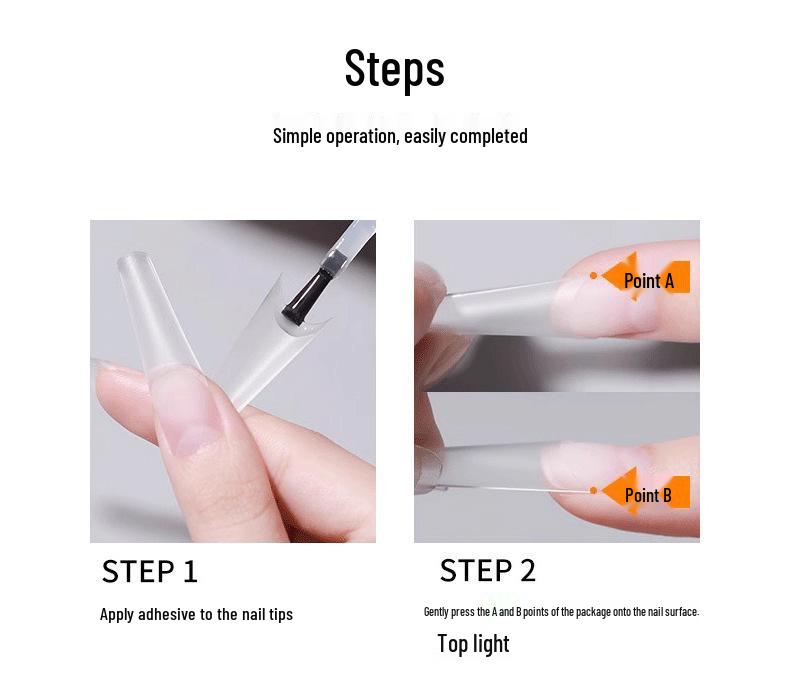 Crescent Curve Ultra Thin Shallow Half Cover Nail Tips - Transparent Frosted Milky White Extension for Salon Nail Art.