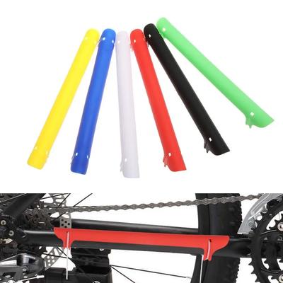 Plastikowy ochraniacz łańcucha rowerowego wielokolorowy osłona do pielęgnacji łańcucha osłona przyklejana do ramy roweru akcesoria rowerowe