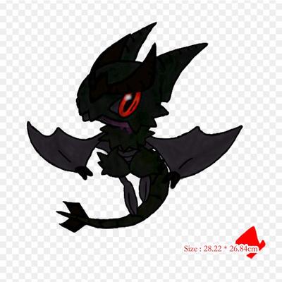 Black Dragon Wyrmling Toothless Dungeons Dragons Iron On Heat Transfer Printing Vinyl Patches Sticker for Clothes DIY Appliques Washable Patches
