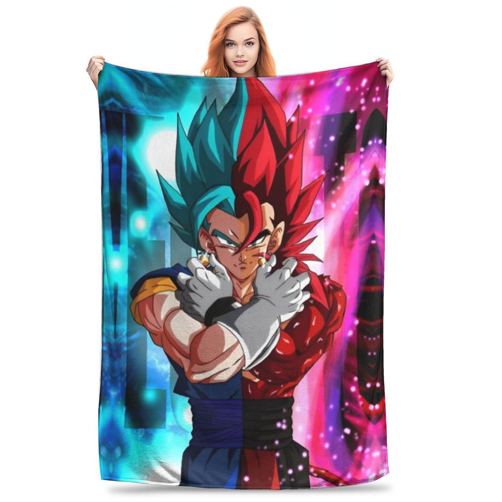 Dragon Ball Z Flannel Throw Blankets Japan Cartoon Blanket for Bedding Car Super Warm Bedspread