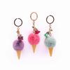 Schattige IJshoorntje Pluche Sleutelhanger Cartoon Pompom Tas Bedeltje Auto Sleutelhanger Accessoire