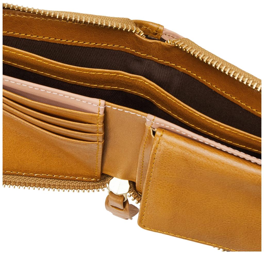 Bifold Wallet 86091 Camel x One Size [Mozu] No. Women's Pink,