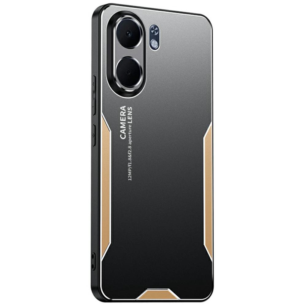 

For Oppo A5x 4G Case Aluminium Alloy TPU PC Phone Back Cover Gold