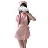Sexy Roleplay Underwear Women's Tempting Uniform Split Alluring No-Remove Bow Tie Rhinestone Cos Nurse Suit Special Use Clothing