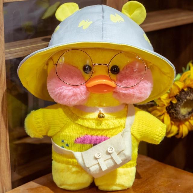 Whosale 30cm Cute Lalafanfan Cafe Duck Plush Toy Stuffed Soft Kawaii Duck Doll Animal Pillow Birthday Gift For Kids Children