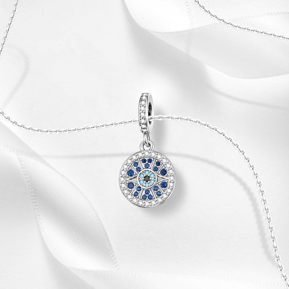 Blue Series 925 Sterling Silver Sapphire Tree of Life Bottle Elephant Planet Ocean Heart Charm Fit DIY Bracelet Necklace Gifts