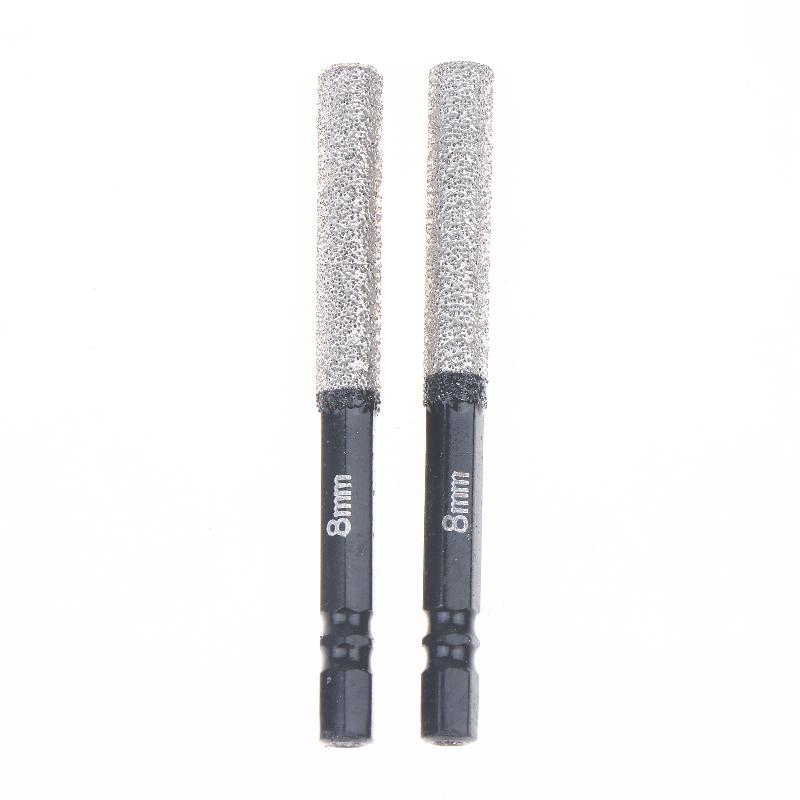 2Pcs 5-12Mm Vacuum Brazed Dry Drill Bit Set - Dual-Purpose Dry/Wet Use For Porcelain/Granite/Tile/Marble