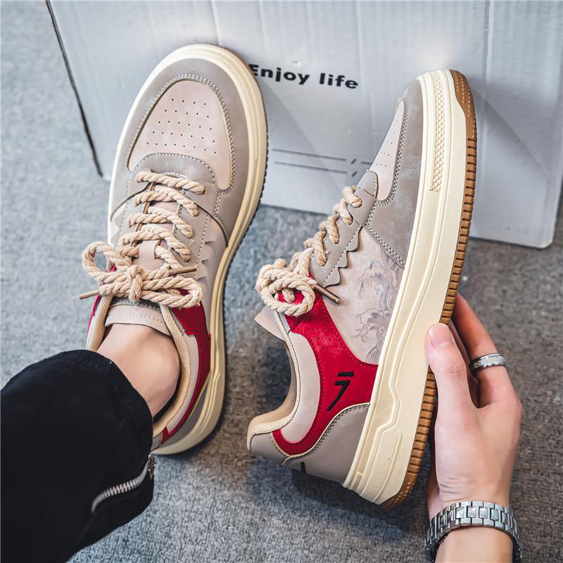 

Men s shoes autumn and winter new trend casual versatile casual board shoes non-slip sports niche velvet cotton shoes 39 хаки