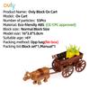Ovly Zestaw części Farm Carriage Gardening MOC z wozem wołowym, zwierzętami DIY, klocki konstrukcyjne, zestaw do pieczenia kurczaka w stylu retro, prezent dla dzieci z instrukcją