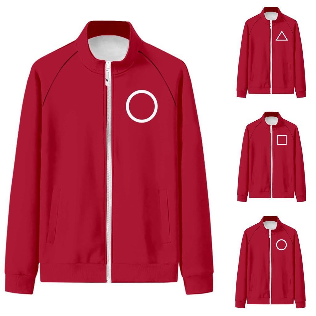 Cheap Popularity Women's Fashion Long Sleeve Round Neck Squid Game Print Sportswear Coat Top Joom