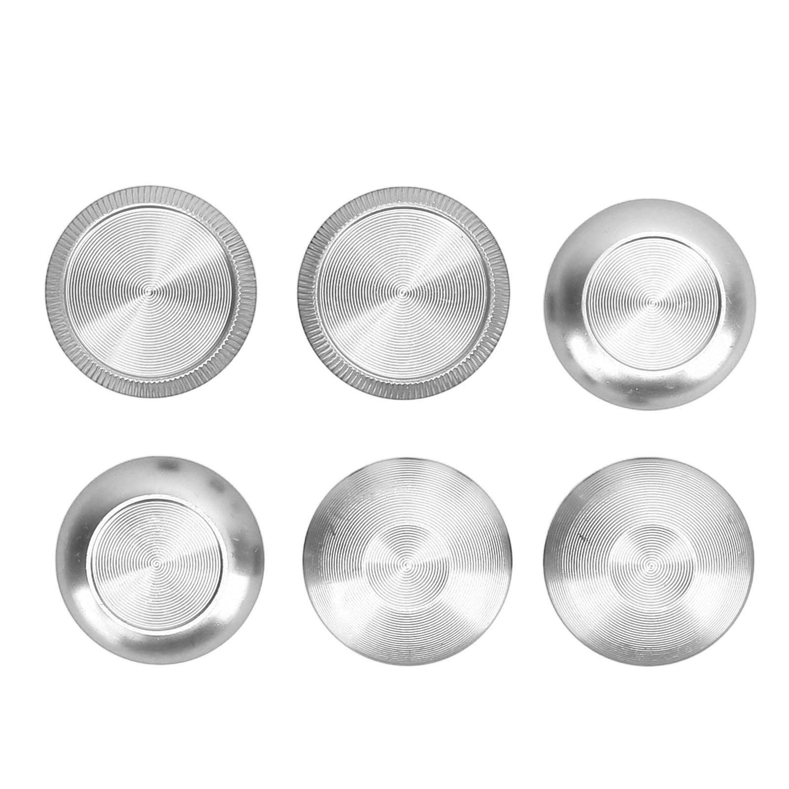 

6 шт. металлические аналоговые ручки стики для большого пальца для контроллера Edge алюминиевый сплав металлический игровой джойстик серебряный