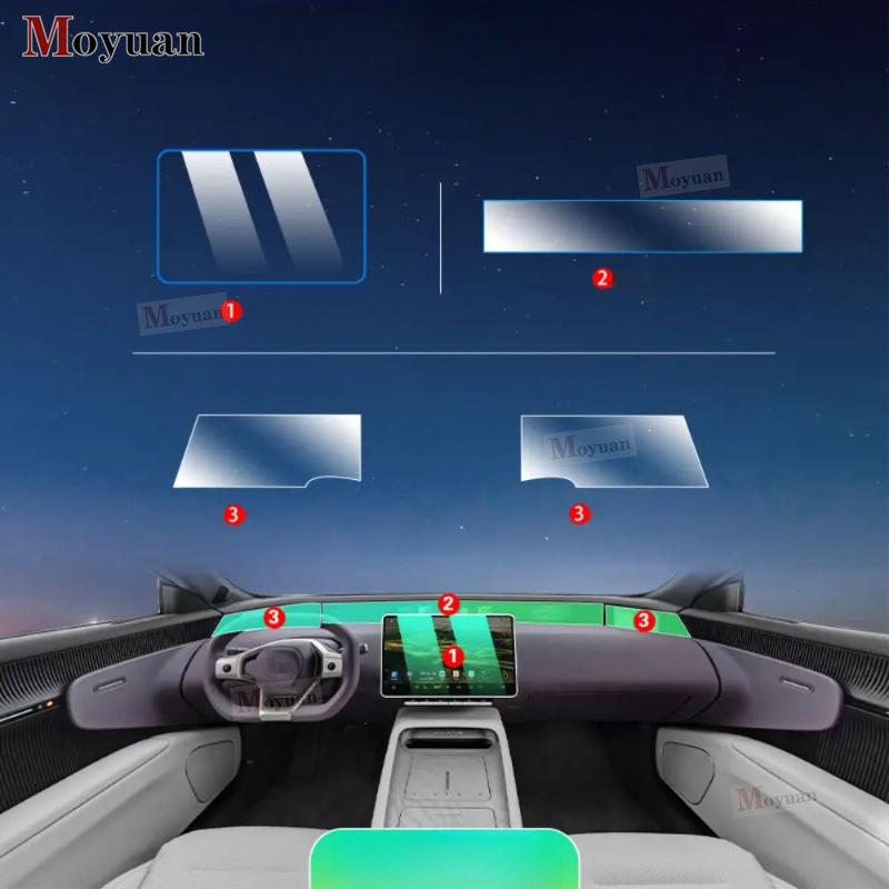 For Avatr Avita 11 12 2024 Gearbox Panel Navigation Screen Automotive Interior TPU Protective Film Anti-Scratch Sticker