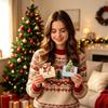 3D Christmas Greeting Cards Multicolor Handwritten Cards Holiday Decor Cards  Holiday Decor