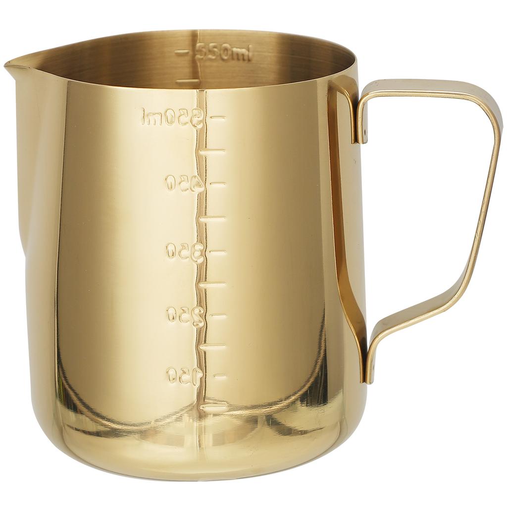 1Pc Golden Thickened Stainless Steel Measured Milk Frothing Pitcher Latte Art Cup Coffee Steaming Mug Frother Steamer Cappuccino