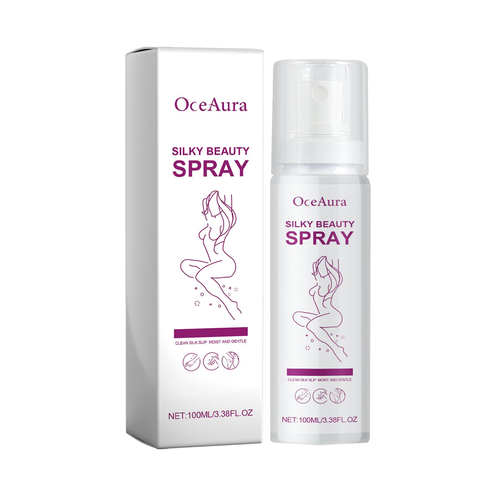 OceAura Lichaamshaarverwijderingsspray Pijnloze Haargroeiremmende Spray voor Oksels en Benen Zijdezacht Huidverzorgende Spray Haarderingsschuim white