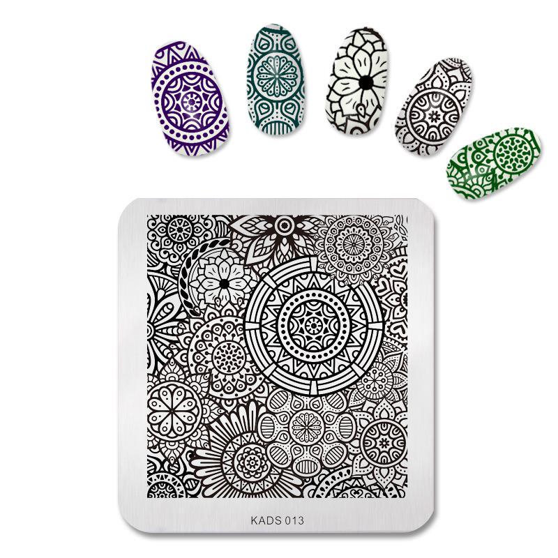 kads Nail Stamping Plates Nail Art Printer Template Stamp Nails Accessories Manicure Design Nail Art Tools Manicure Stamp