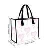 Cute Pink Heart Balloon Printed Tote Bag for Daily Use