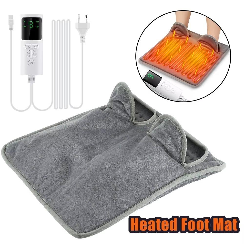 Adjustable Settings Electric Heating Foot Pad Plush Foot Warming Mat Electric Foot Warmer  Girl