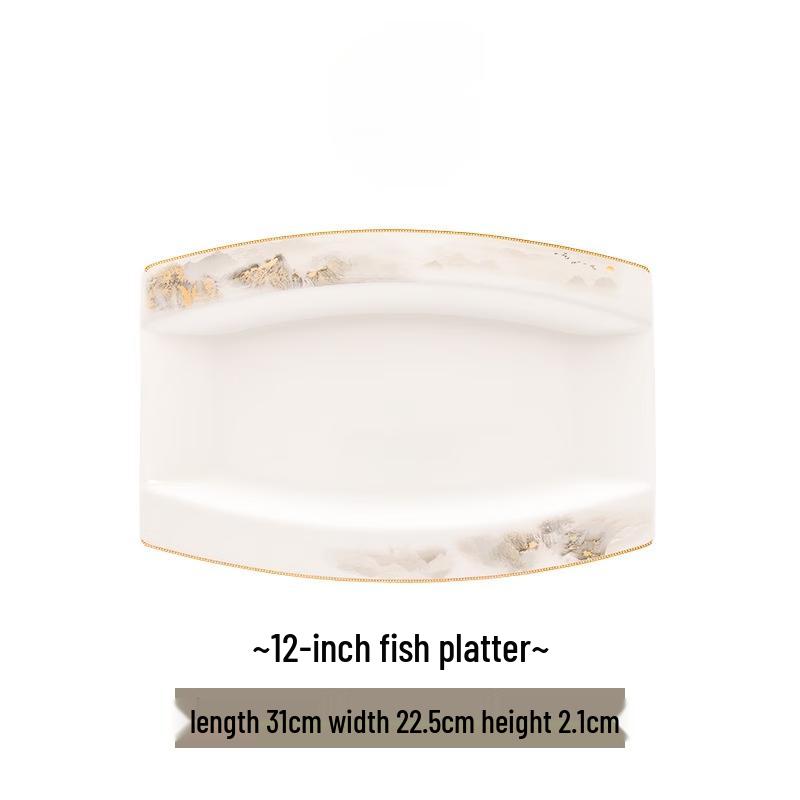 Mode Lanka Jingdezhen 'Great Rivers and Mountains' Ceramic Dinnerware