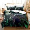 3D Genshin Impact Xiao Anime Bedding Set Duvet Cover Bed Set Quilt Cover Pillowcase Comforter King Queen Size Boys Adult Bedding