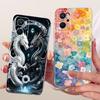 For Realme 9i 4G Case RMX3491 Transparent Cute Cat Fashion Butterfly Funny Painted Casing For Real me 9i 4G Cover