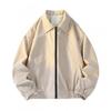 Unisex Corduroy Jacket Men Women Casual Loose Fit Windcheater With Hood Zipper Front