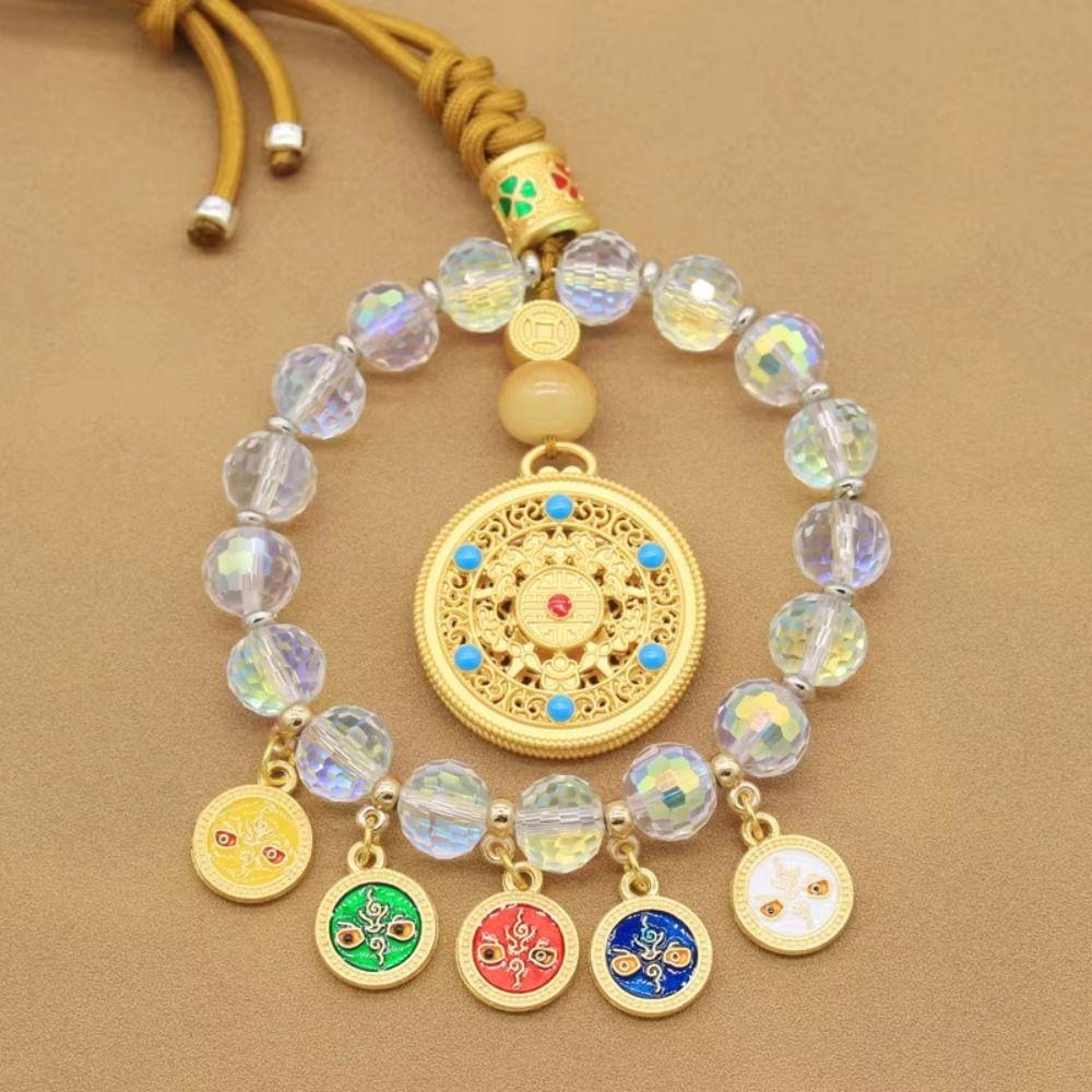 Hanging Five-way God of Wealth Pendant Chinese Style Car Pendant Bead Pendant  Automobile