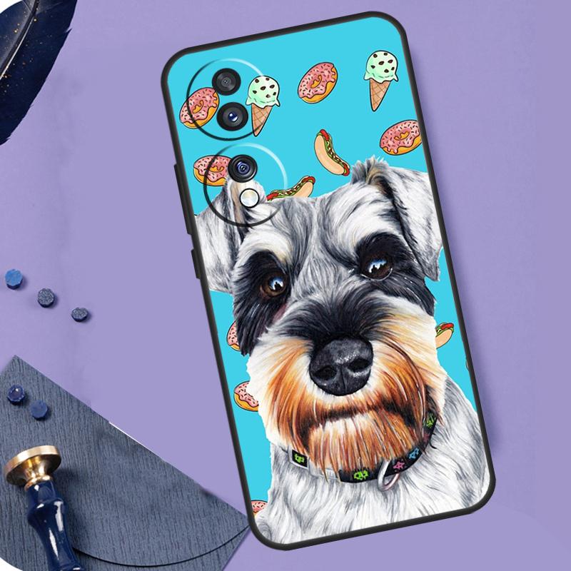 

Lovely Dogs Schnauzer Case For Honor X8b X9b X9a X8a X7a X6a X7 X8 X9 Cover For Honor Magic 6 5 Pro 50 70 90 Lite Honor X8 4G
