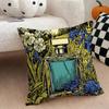 Luxury perfume illustration Cushion Cover Natural Linen Double Sided Print  Throw Pillow Case for Sofa Couch Home Decor