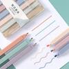 6 peças Morandi Color Double Head Highlighters para estudantes Notas Secagem rápida Desenho Marcadores de cor Arte Material escolar Papelaria
