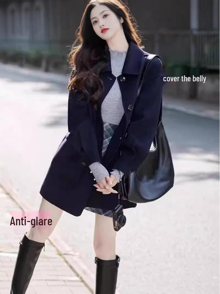 High-Waisted Wool Plaid Skirt: Plus and Petite Sizes, Slimming A-Line, Hip-Hugging Design