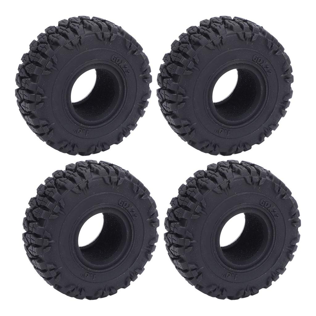 4 Pcs RC Wheel Tire with Hub Plastic Enhanced Handling High Simulation RC Crawler Tire for Axial SCX