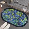 Oval Shaped Floor Mat Kitchen Carpet Bathroom Entrance Bathroom Dirt Resistant Mat Floor Mat