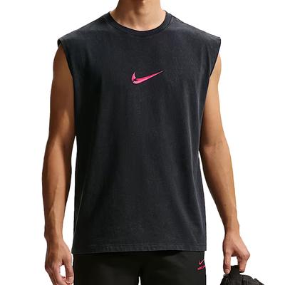 Cotton Comfortable Supportive Draped Round Neck Vest Men Tops IM6145-011