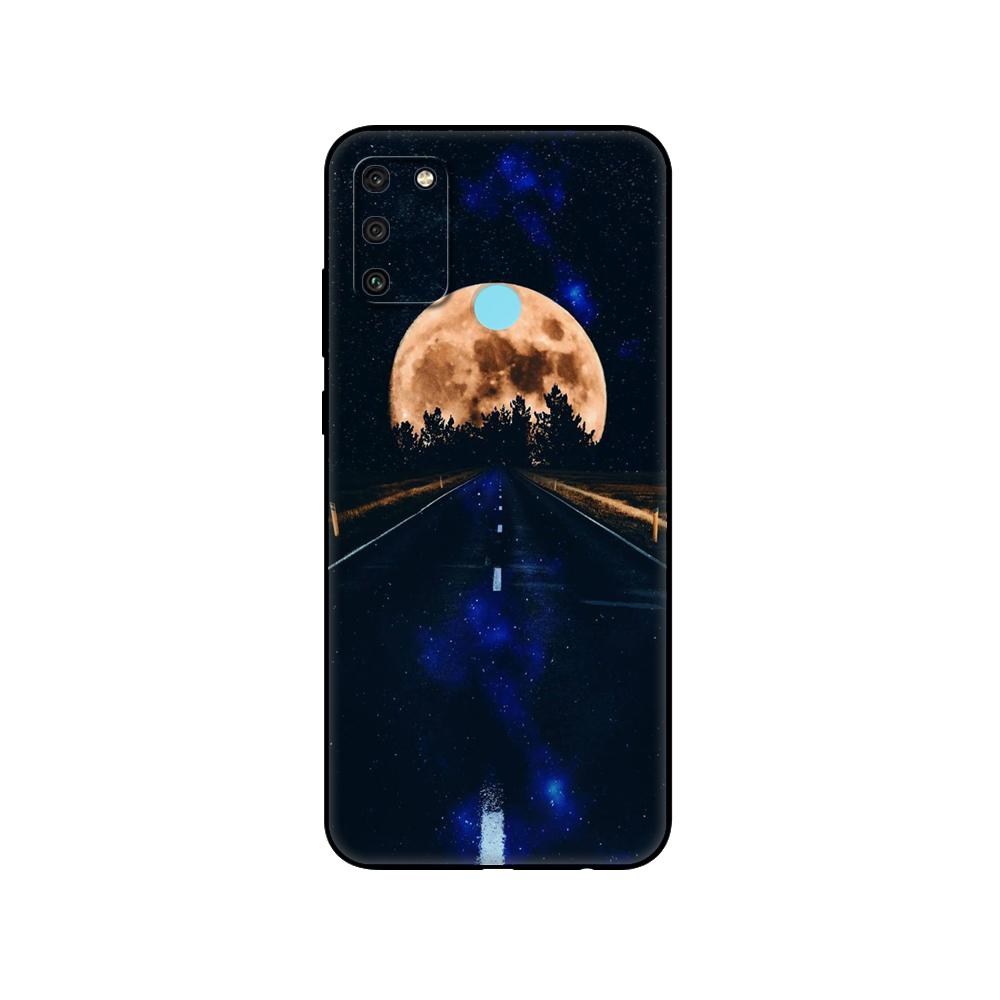 Black Tpu Case For Huawei Honor 8a Prime 8s Prime 9 Lite Honor 9A 9C 9X Premium 9x Pro 9S Sky Space Planet Moon Stars Design