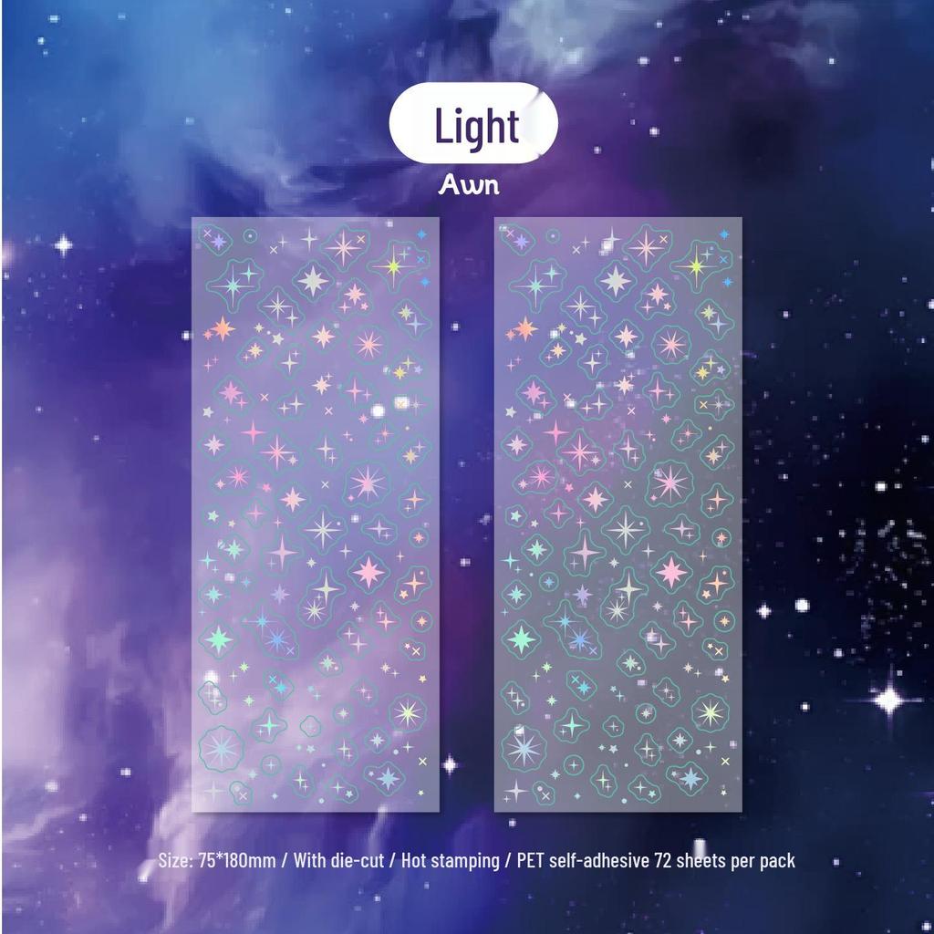 Starlight Series Creative Scenery Stickers for Bullet Journals & Decorative Uses