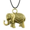 Running Horse Pendant Elephant Necklace Equestrian Western Jewelry With 45cm Leather Chain