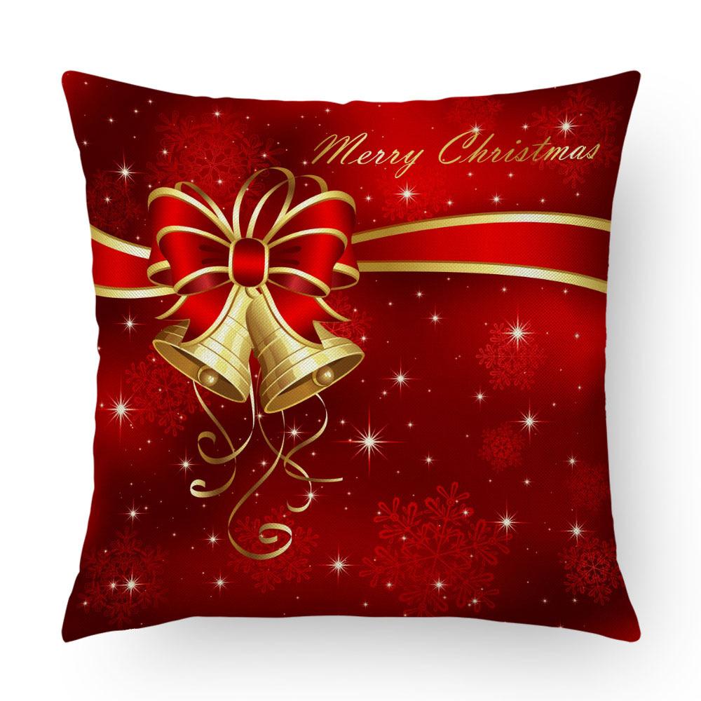 Imitation Linen Pillow Case Home Decoration Christmas Pillow Four-piece Set Living Room Sofa Cushion Cover Bedroom Pillow