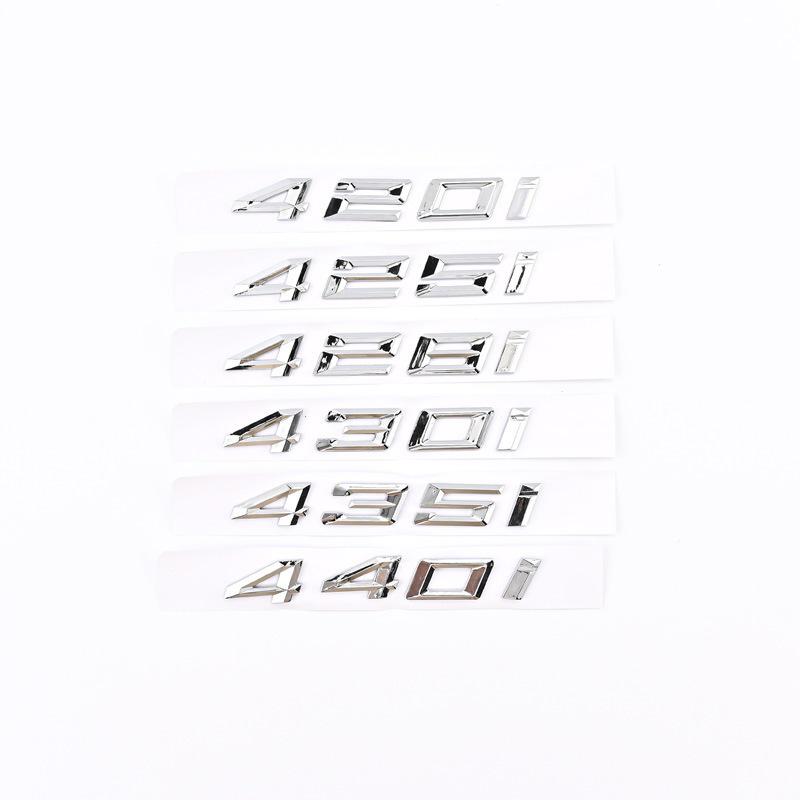 Compatible Emblem for 2020-2023 BMW 4 Series 420i, 425i, 430i, and 440i - Modified Rear Displacement Badge