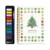 Watercolor Workbook with 12 Colors Pigment Step-by-Step Animal Flower Painting Guide Paper Coloring Book for Learning Techniques Stress Relief