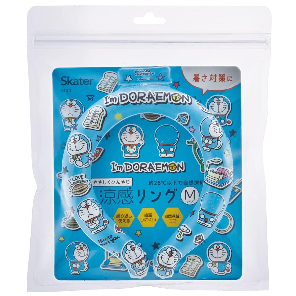 Skater Reusable Cooling Ring Neck for Women and Sanrio Cooler, Medium, Children, "I'm Doraemon" Design, NCL1-A