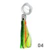 6-Piece Resin Soft Lure Set-Large Octopus Skirt Squid-Style Baits for Trolling Boat Fishing & Sea Angling Tuna Lure Hooks