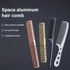 4Pcs Aluminum Hair Combs Set: Long Cutting Comb,Short Styling Comb,Handle Combs,and Tail Comb for Professional Barbers