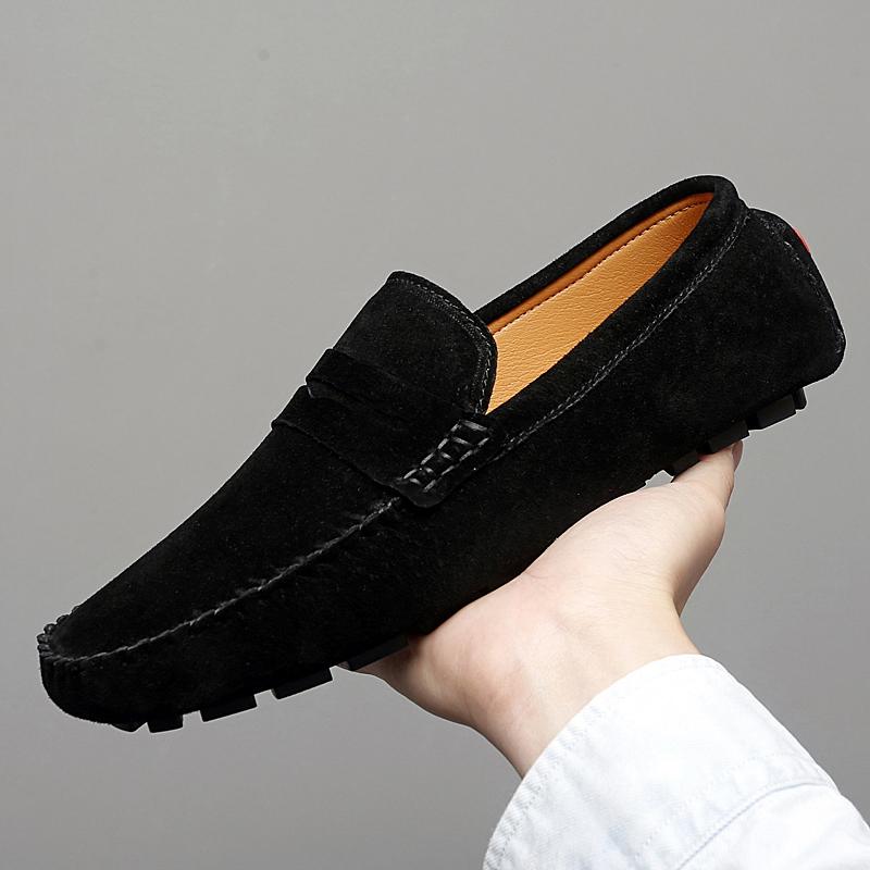 Fashion Newest Men'S Shoes Genuine Leather Loafers Men Casual Flats Driving Shoes For Man Business Slip On Boat Shoes Male Mocassim