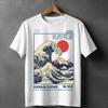 T-shirt Grafica Giapponese Hokkaido Wave Uomo e Donna Estate Cotone Abbigliamento Y2K Maglietta a Maniche Corte