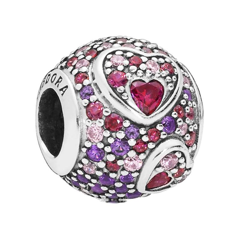 Pandora Passionate Love Sterling Silver Pendant Women s Multicolor PAN797826CZRMX серебряный