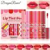 6 Farben Matt Samt Lippen-Tint Set | Langanhaltend, Wasserdicht, Nicht ausblutend, Tragbarer Party-freundlicher Lipgloss