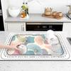 Nordic Light Luxury Kitchen Countertop Drain Mat Technology Cloth Bathroom Bathroom Absorbent Non-slip Quick Dry Mat