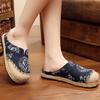 Hot Models for Original Ethnic Style Linen Shoes Round Head Dragon Totem Handmade Cotton and Linen Splicing Couple Shoes